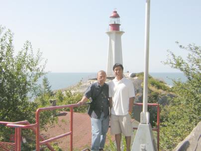 Ricardo and son Raymond at Lighthouse Park